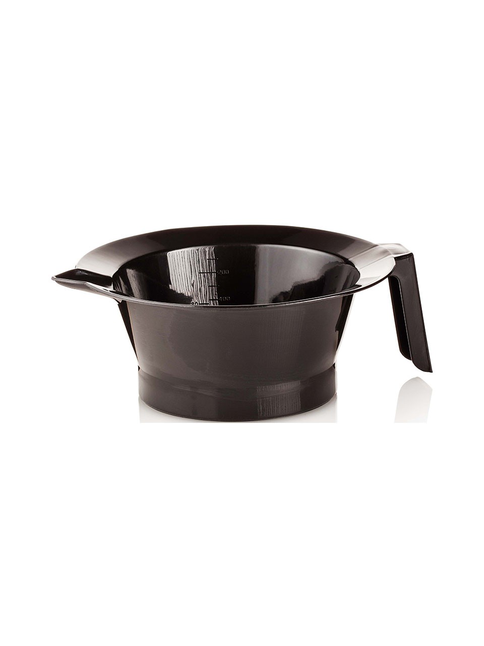 professional haircare skalierte messschuessel mit ausgiesser und rutschfestem gummi schwarz