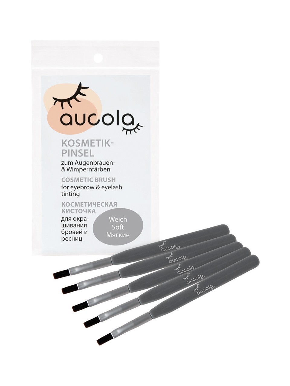 aucola - Kosmetikpinsel weich 5er Set 17 aucola kosmetikpinsel weich 5er set
