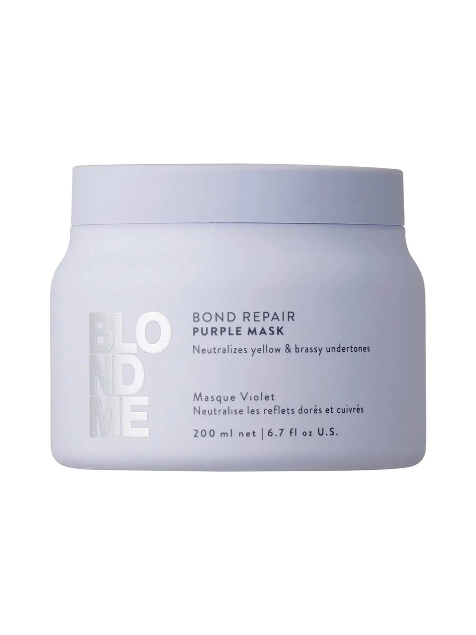 schwarzkopf blondme bond repair purple mask 200 ml