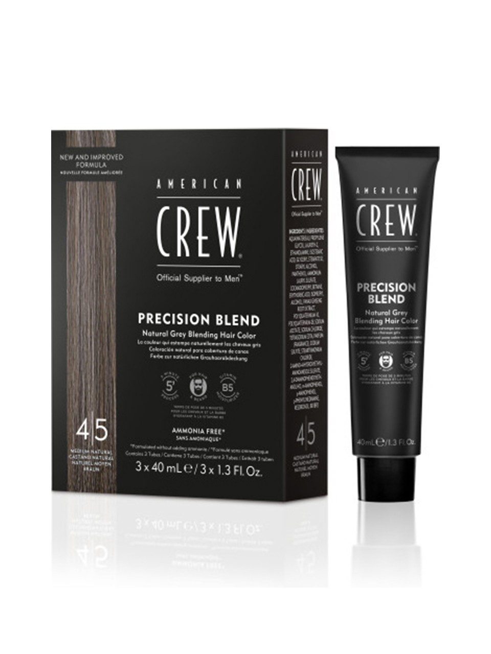 american crew precision blend medium natural 3 x 40 ml