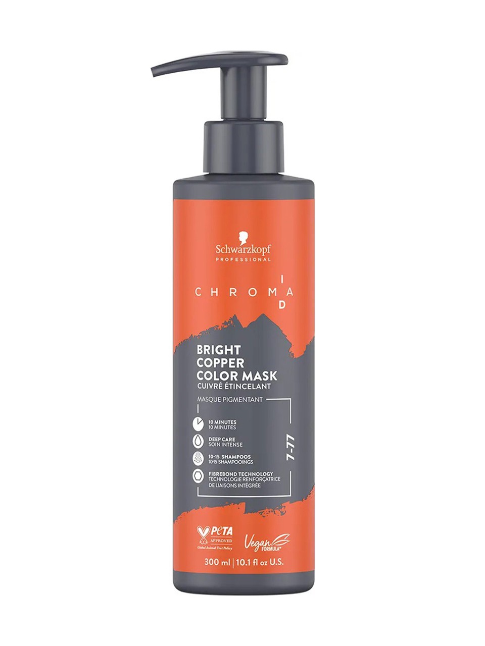 schwarzkopf chroma id bonding color mask 7 77 bright copper 300 ml
