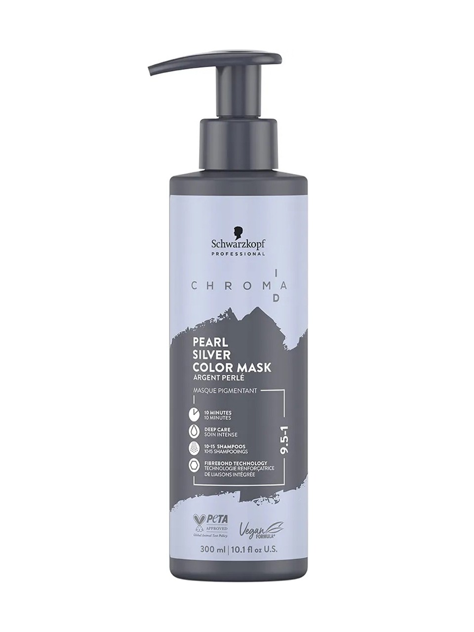 schwarzkopf chroma id bonding color mask 9 5 1 pearl silver 300 ml